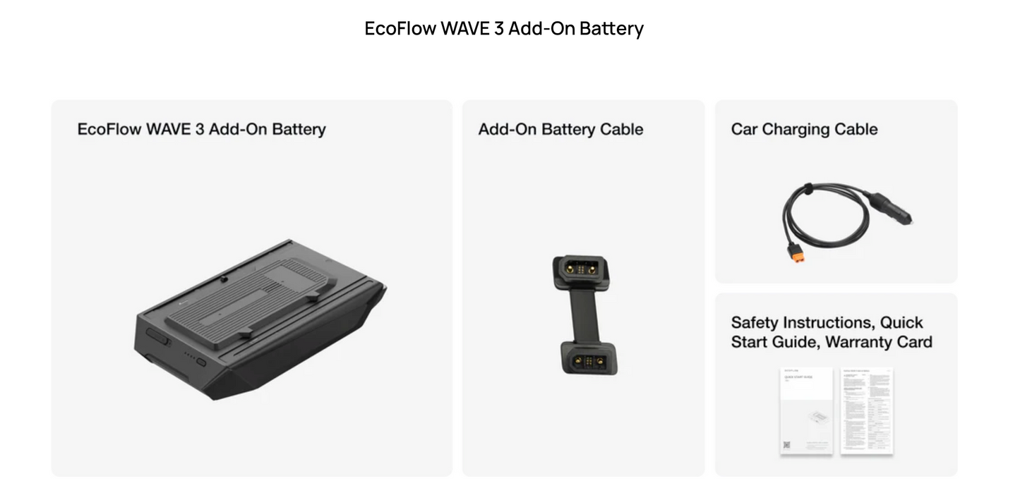 WAVE 3 PORTABLE AIR CONDITIONER WITH EXTRA BATTERY