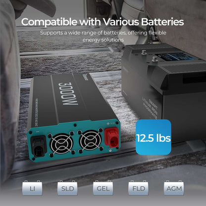 3000-Watt 12-Volt Pure Sine Wave Inverter