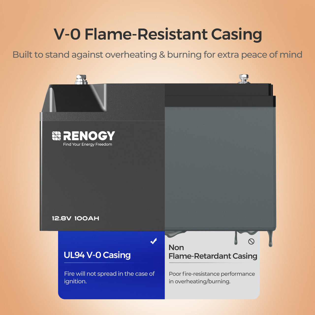 12V 100Ah Pro Smart Lithium Iron Phosphate Battery w/Bluetooth & Self-heating Function